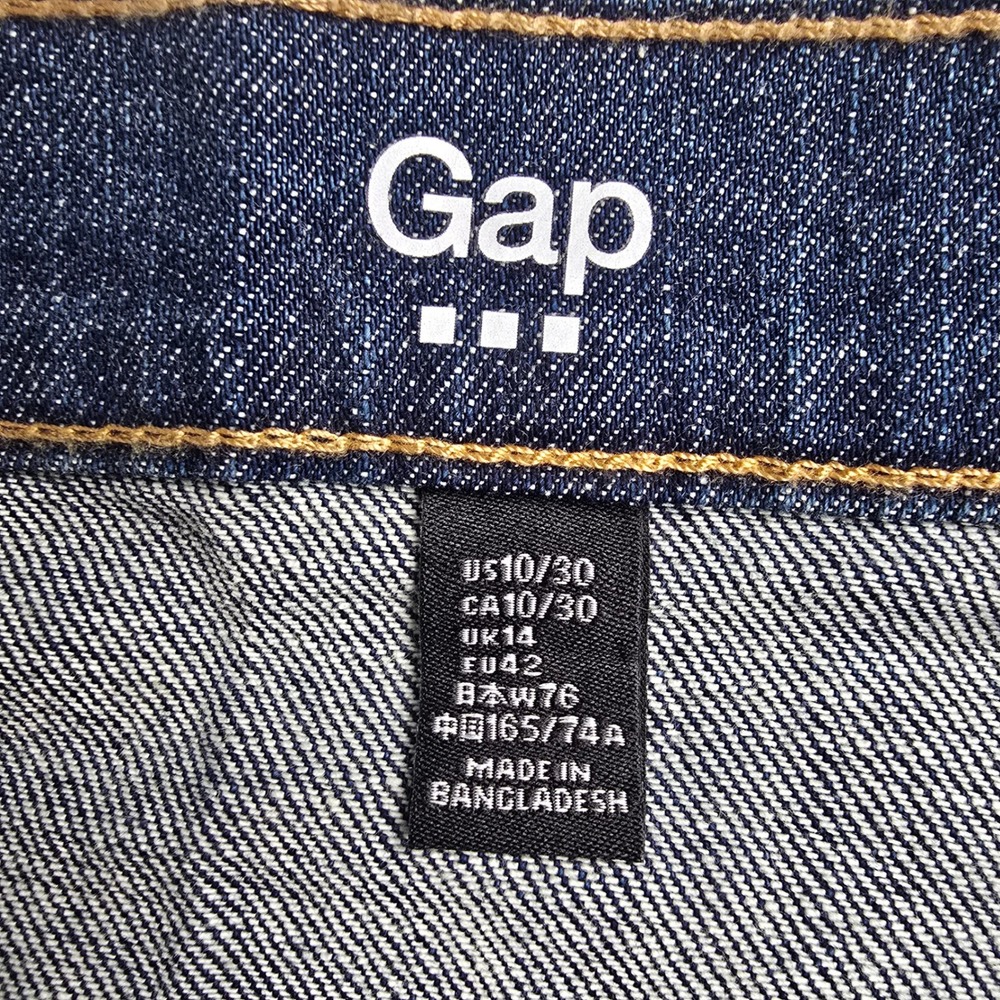 Gap Denim Button Front Mini Skirt Dark Wash A-Line High Waisted Blue Size 10/30 - Picture 6 of 12
